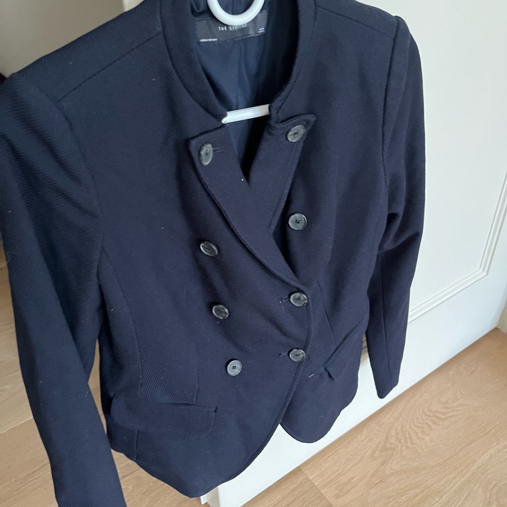 Women's Black Double-Breasted Jacket